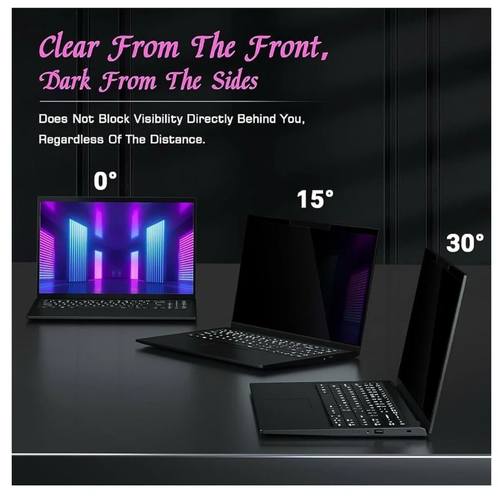 PYS Magnetic Laptop Privacy Screen 16 Inch 16:10 Ratio Screen Privacy Shield,